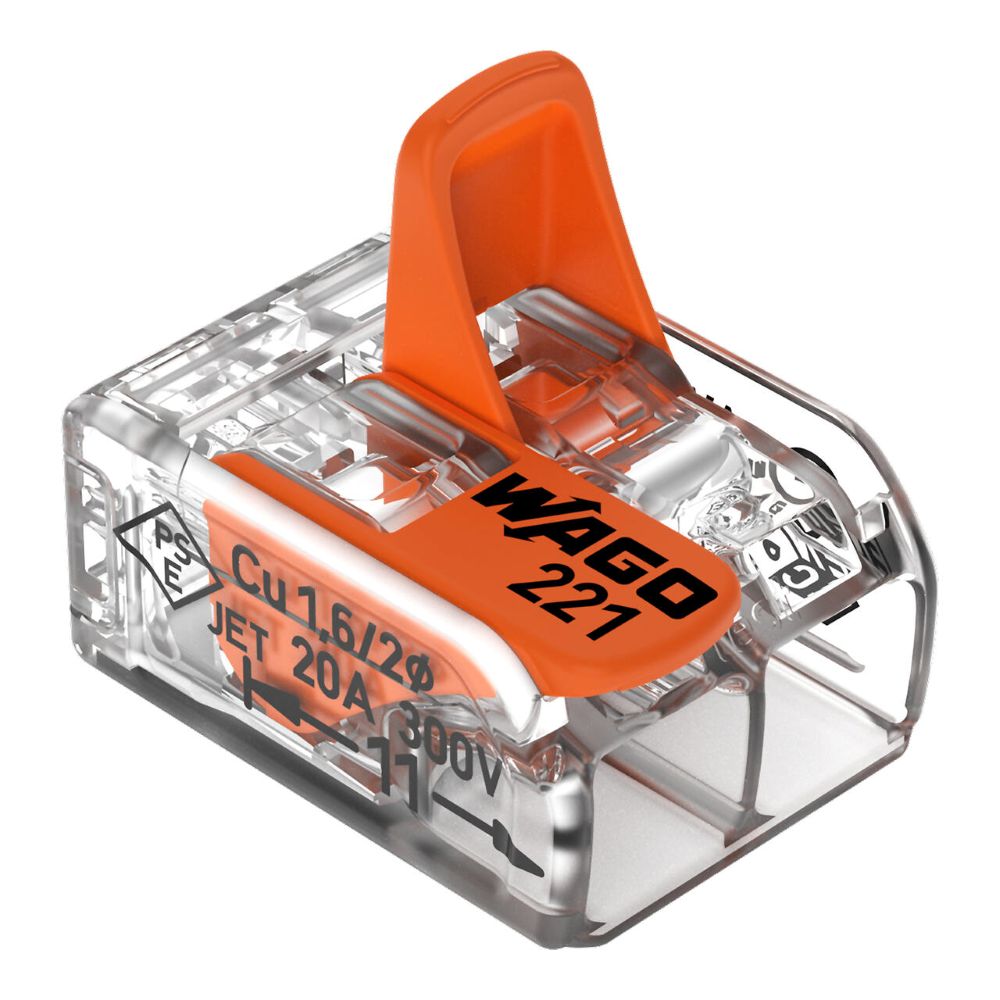 221-412 WAGO 221-412 spojnica za sve vrste vodiča, 2-polna, do 4 mm2