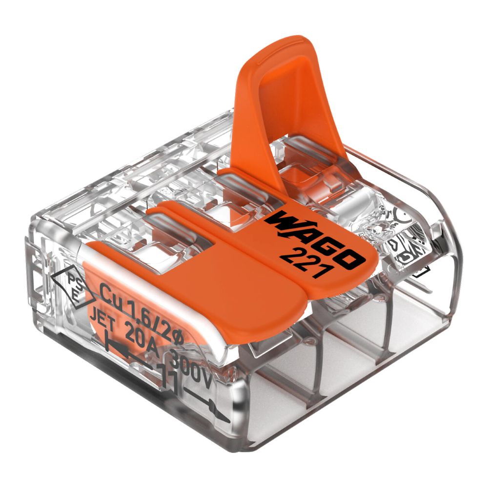 221-413 WAGO 221-413 spojnica za sve vrste vodiča, 3-polna, do 4 mm2