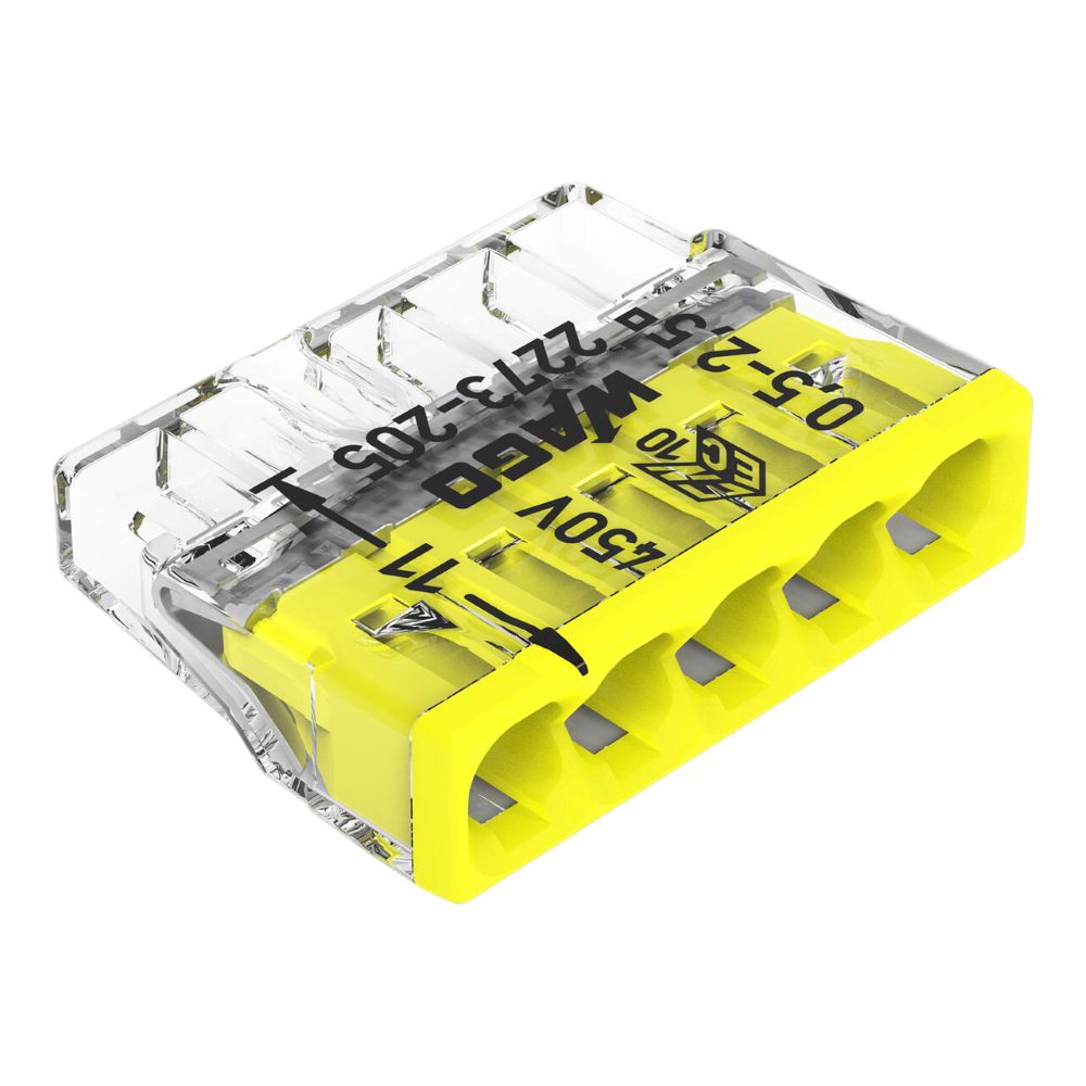 2273-205 WAGO 2273-205 spojnica za pune vodiče, 5-polna, 0.5–2.5 mm2 (push in)