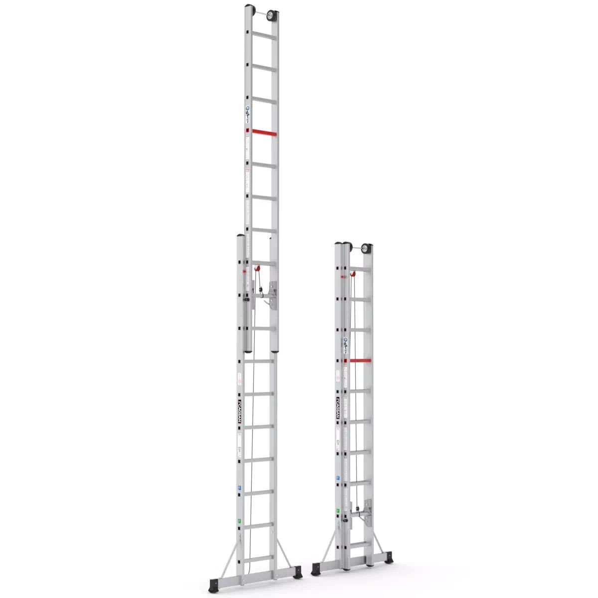 MV Logistic 1077 Ljestve dvodijelne na izvlačenje-uže 10 gazišta