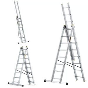 MV Logistic DW3x8t Ljestve ALU PROFI trodijelne 8 gazišta