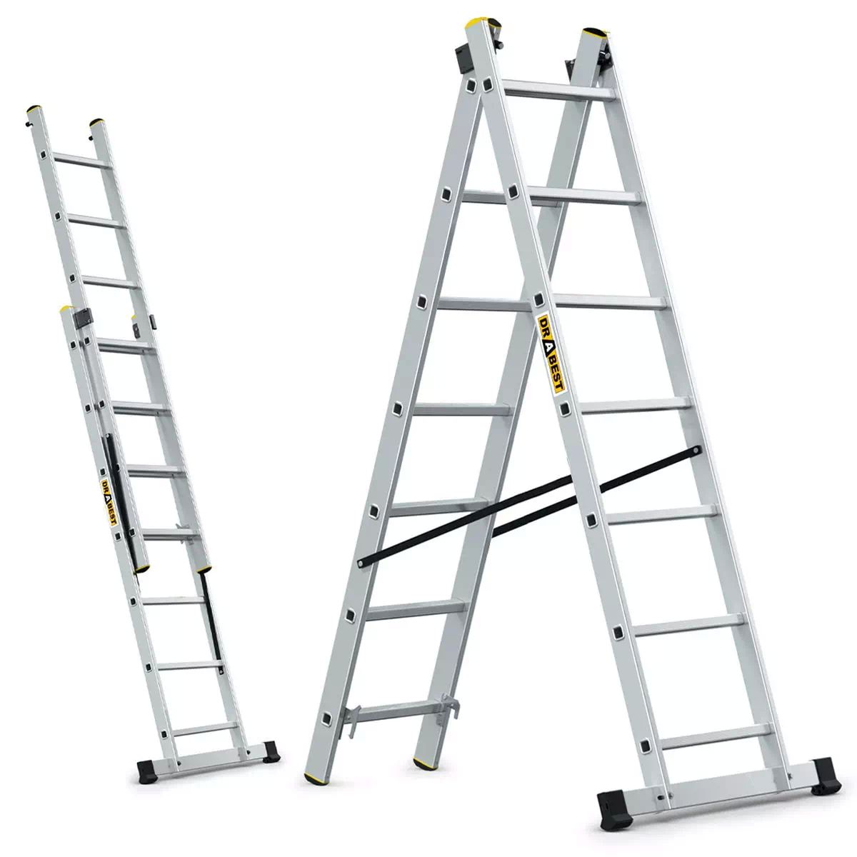 MV Logistic DW2x7t Ljestve ALU PROFI dvodijelne 7 gazišta