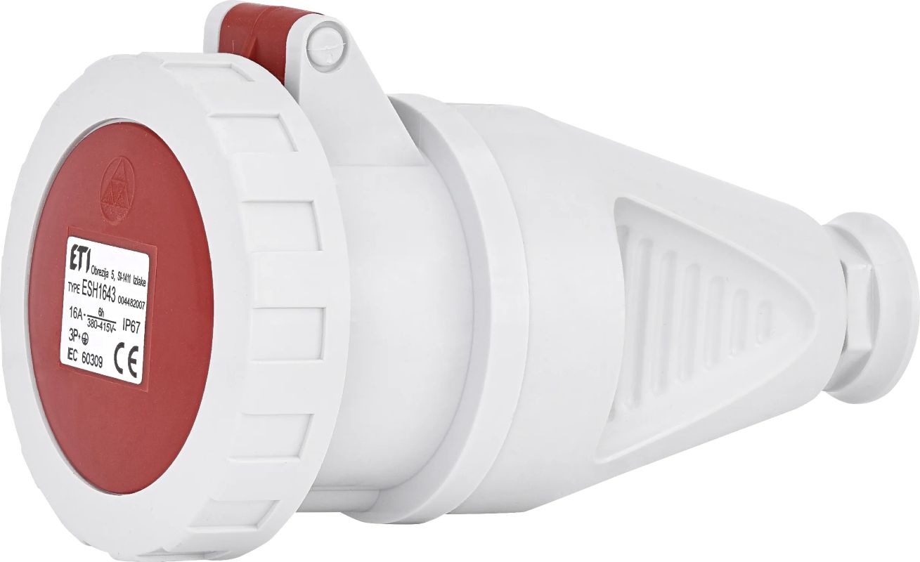 ETI 4482007 ETI industrijska utičnica 16A 3+PE ESH 1643 400V IP67