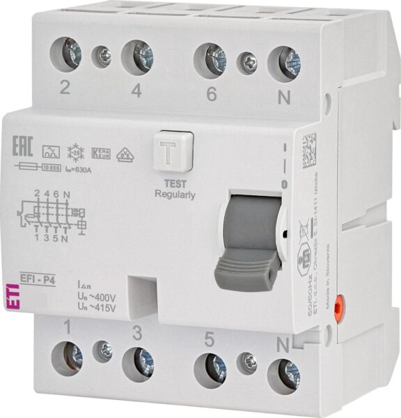 ETI 2061511 ETI FID sklopka 4P 25A/0,03 EFI