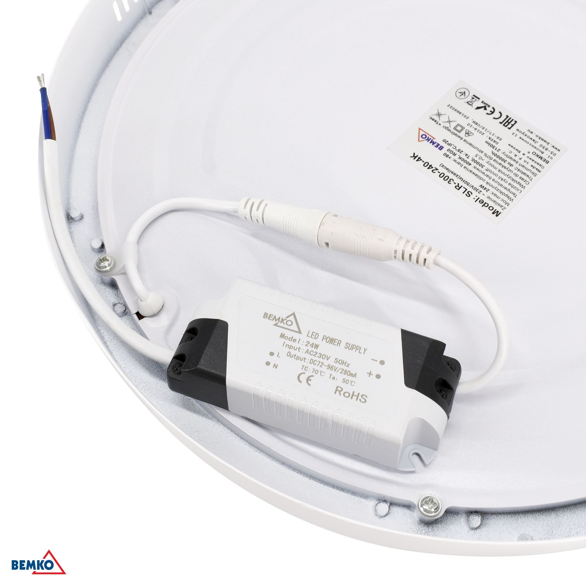 C39-SLR-300-240-4K Bemko LED panel TALAR SLR 24W 4000K IP20 okrugli nadgradni