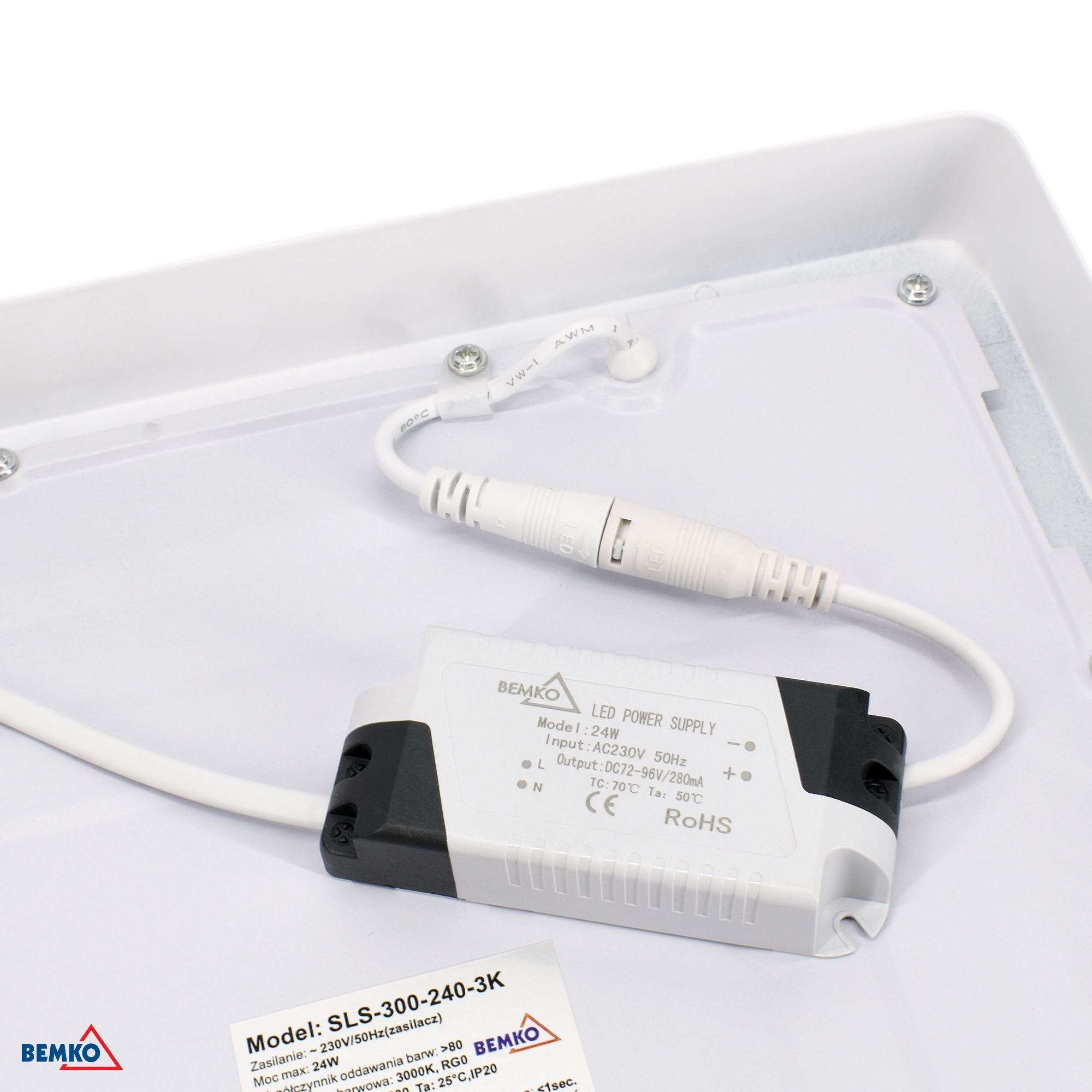 C39-SLS-240-180-4K Bemko LED panel TALAR SLR 18W 4000K IP20 kvadratni nadgradni